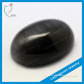 Low price cabochon oval shape black synthetic gems stones beads